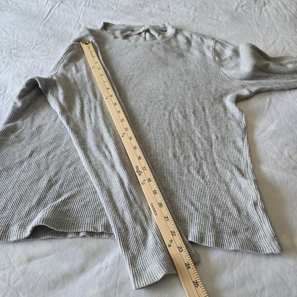 Everlane Men’s Waffle Knit Gray Long Sleeve T-Shirt Size M Minimalist Streetwear - Picture 7 of 8